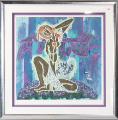 Untitled by Lu Hong, serigraph, sold Jun 2023