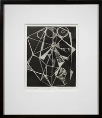 Untitled by Will Barnet, etching, sold Jun 2023