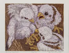 Untitled by Janet Turner, linocut/serigraph, sold Jun 2023