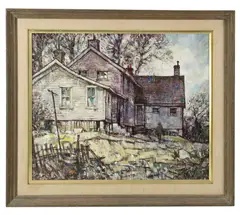 The Homestead by Leslie Cope, oil on canvas, sold Apr 2026