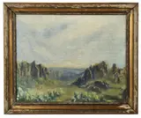Land of Rocks by Philip G. Shumaker, oil on canvas, sold May 2026