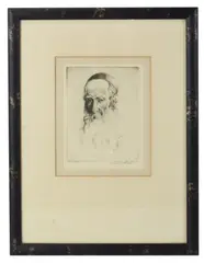 Galician rabbi by Lionel S. Reiss, engraving, sold May 2026