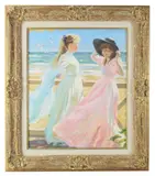 Sur la terrasse by Boris Tchoubanoff, oil on canvas, sold May 2026