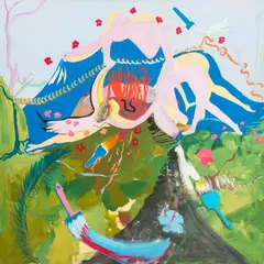 The Volcano Two by Eva Bouzard-Hui, Oil on Canvas, sold Jan 2025