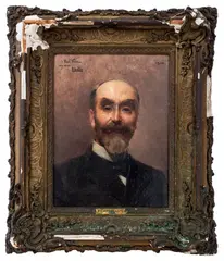Portrait of a Gentleman by Paul Saïn, 1900, Oil on Canvas, sold Jan 2025