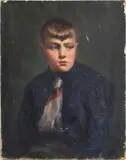 Portrait of a Schoolboy by J Quinn, Oil on Canvas, sold Jan 2025