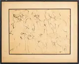 Five Abstracted Male Figures by Janet Rieders, 1963, Ink on Paper, sold Jan 2025