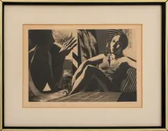 Conversation by David Bumbeck, Etching, sold Jan 2025