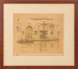 Canal Scene by Tavík František Šimon, 1908, Etching on Paper, sold Jan 2025