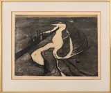 Breakwater and Tidal Patterns by Otto Wilhelm Eglau, Etching and Aquatint in Colors, sold Jan 2025