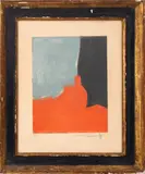 Composition Rouge by Serge Poliakoff, 1959, Etching and Aquatint in Colors, sold Jan 2025