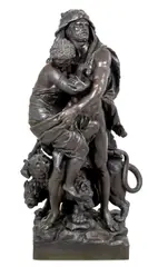 Hercules by Ernest Rancoulet, Bronze Sculpture, sold Jan 2025