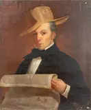 Attributed by Miner Kilbourne Kellogg, 1844, Oil on Canvas, sold Jan 2025