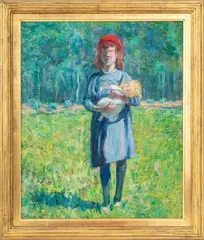Attributed by John Leslie Breck, 1889, Oil on Canvas, sold Jan 2025