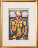 Cirque de L'Etoile Filante: Le Rancheri" [Circus of the Shooting Star] by Georges Rouault, 1935, Aquatint in Colors, sold Jan 2025