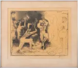 La Danse des Faunes" [The Dance of the Fawns] by Pablo Picasso, 1957, Lithograph, sold Jan 2025
