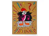 Bugs Bunny by Ronnie Cutrone, screenprint, sold Jul 2018