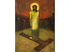Christus by Adolf Frey-Moock, oil on panel, offered Mar 2024