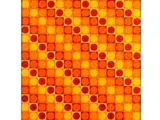 Ohne Titel (quadrate und Kreise in Gelb, Orange und Rot) by Joël Stein, color screenprint, offered Dec 2019