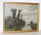 Am Aussfluss der Linth bei Schmerikon by Otto Gampert, oil on canvas, offered Sep 2018