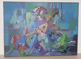 Aschermittwochmorgen", 1975 by Ernst Georg Heussler, acrylic, sold Sep 2018