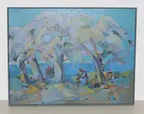 Kreta, 2te Fassung", 1976 by Ernst Georg Heussler, oil on canvas, offered Sep 2018