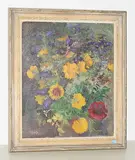 Blumenstillleben by Emanuel Jacob, oil on board, offered Sep 2018