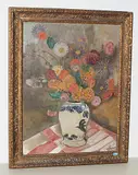 Herbstliches Blumenstillleben by Margherita Osswald-Toppi, oil on canvas, sold Sep 2018