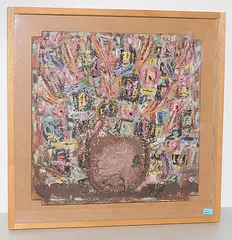Blumen im Topf, 1963 by Walter Arnold Steffen, oil on panel, offered Sep 2018