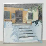 Die Treppe zum Kaffeehaus by Kathy Thys, oil on canvas, offered Sep 2018