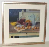 Stillleben mit Wein, Krug und Nüssen by Hans Affeltranger, 1978, watercolor, sold Sep 2018