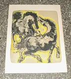 Zwei Pferde by Hans Erni, 1966, color lithograph, sold Sep 2018