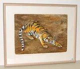 Tiger by Hans Erni, 1973, color lithograph, sold Sep 2018