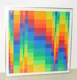 Fünfzehn systematische Farbreihen by Richard Paul Lohse, 1968, color screenprint, sold Sep 2018