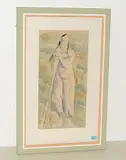 Bäuerin by Carl Roesch, 1922, watercolor, offered Sep 2018