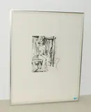 Sitzender Akt by Max Zuber, 1982, etching, sold Sep 2018