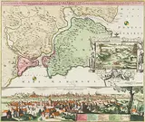 Kolor by Konstantinopel." Accurate Vorstellung der ... Kayserlichen ... Stadt Constantinopel samt ihrer Gegend"., engraving, sold Jun 2018