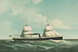 Kolor by "Hamburg=American Mail Steamer 'Allemannia' 2665 Tons"., lithograph, sold Jun 2018