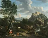 Landschaft mit Merkur und Argus by Johannes Glauber, oil on canvas, offered Jun 2018