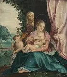 Umkreis Maria mit Jesus- und Johannesknaben by Hans Rottenhammer, oil on panel, sold Jun 2018