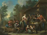 Beim Marktstand by Frans Breydel, oil on panel, offered Jun 2018