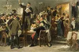 Aus bewegter Zeit by Ferdinand Brütt, 1882, oil, sold Jun 2018