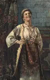 Frau in Volkstracht by Daniel Israel, oil on panel, offered Jun 2018