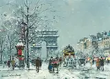 Arc de Triomphe, Paris by Antoine Blanchard, oil on canvas, sold Jun 2018