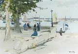 Ansicht eines Hafens by Raymond Wintz, oil on canvas, sold Jun 2018