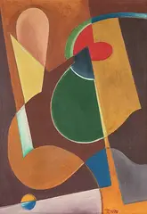Ruhende Tänzerin by Thomas Ring, 1976, oil on canvas, sold Jun 2018