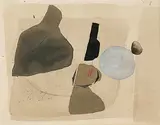 Ohne Titel by Julius Heinrich Bissier, 1964, watercolor, sold Jun 2018