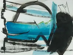 Tideway by Peter Lanyon, 1964, mixed media, sold Jun 2018