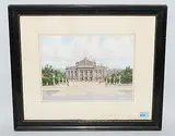 Burgtheater in Wien by Franz Brenner, watercolor, offered Jun 2018