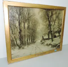 Allee im Winter by Lodewyk Franciscus Hendrick genannt Louis Apol, oil on canvas, sold Jun 2018